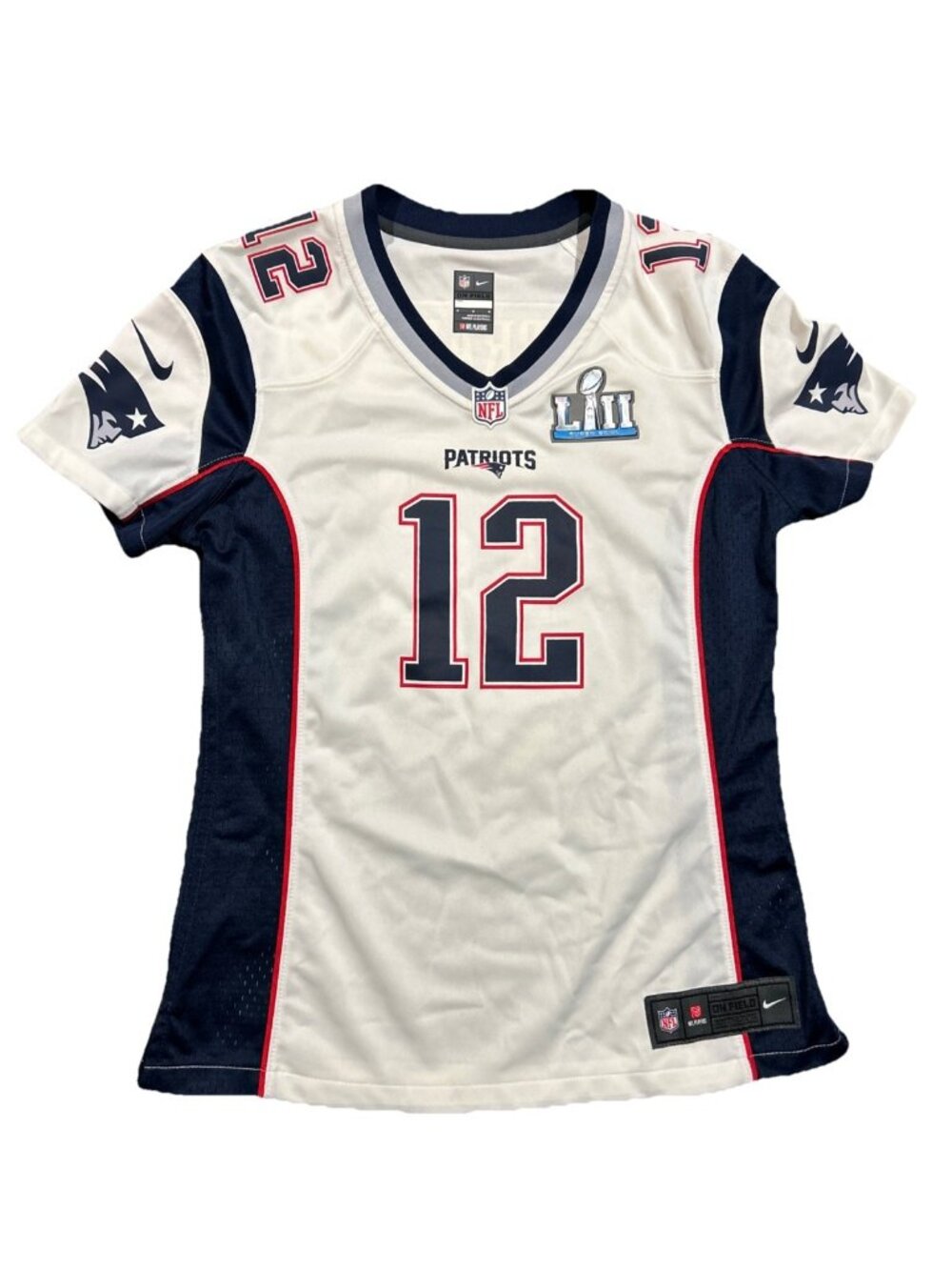 NIKE NEW ENGLAND PATRIOTS TOM BRADY SUPER BOWL 53 LIII JERSEY Youth M ON FIELD